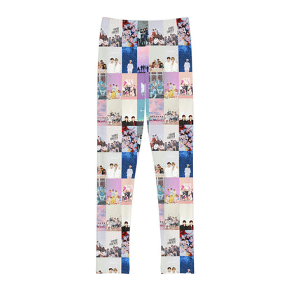 BTS Pastel Aesthetic Collage Youth Leggings