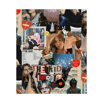 The Kid LAROI No Music No Life Collage Matte Vertical Poster