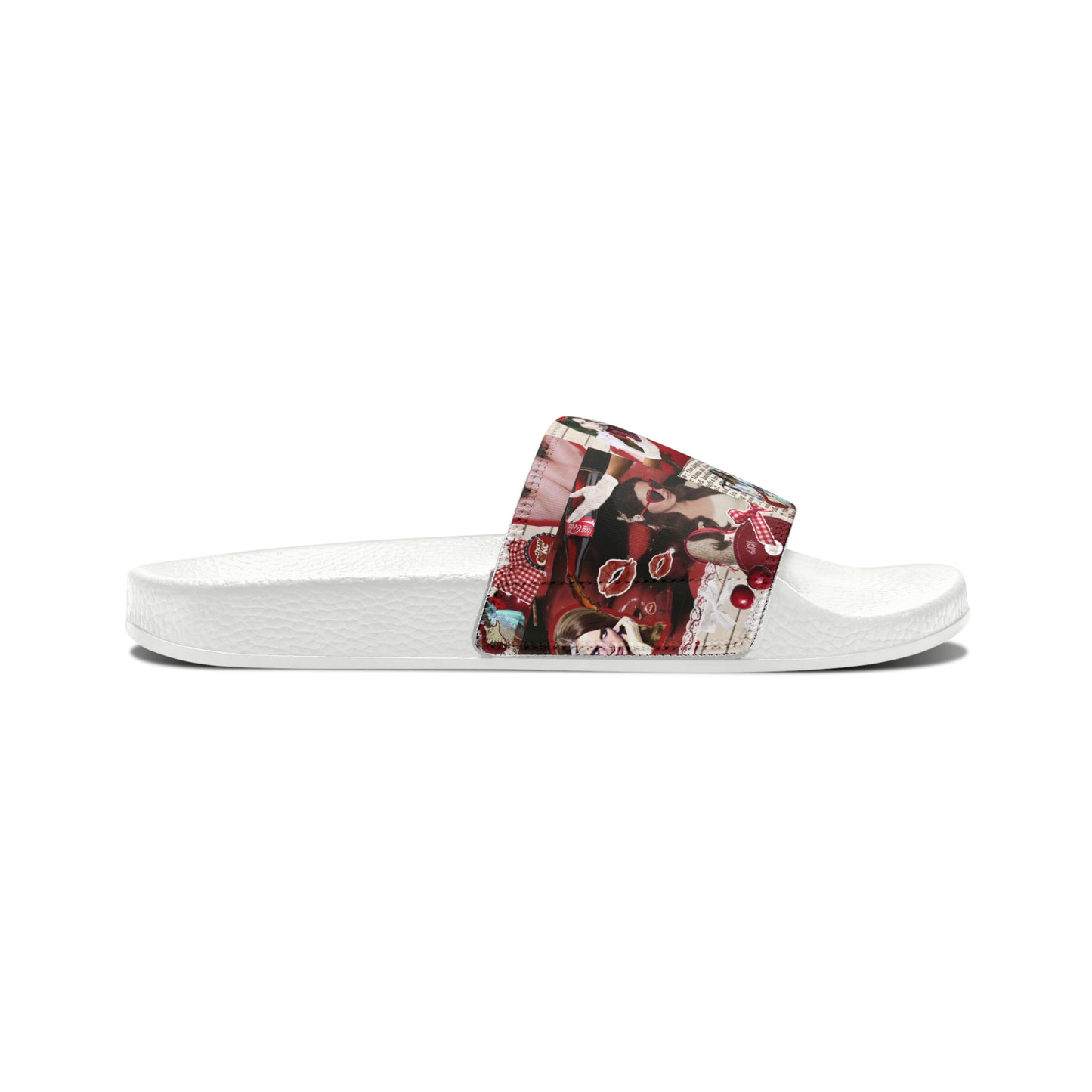 Lana Del Rey Cherry Coke Collage Youth Slide Sandals