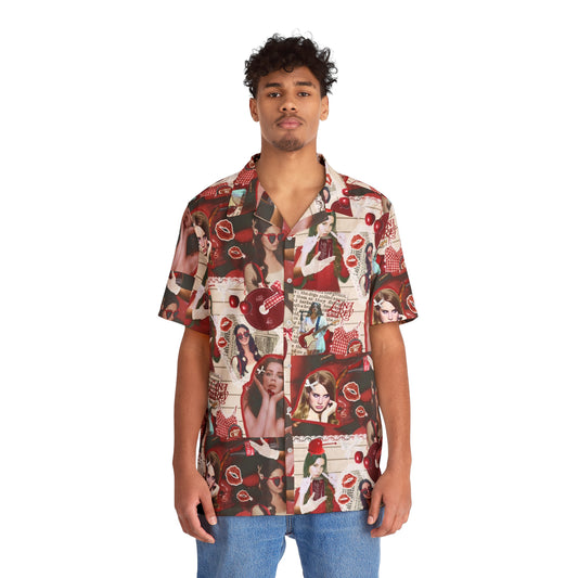 Lana Del Rey Cherry Coke Collage Men's Hawaiian Shirt