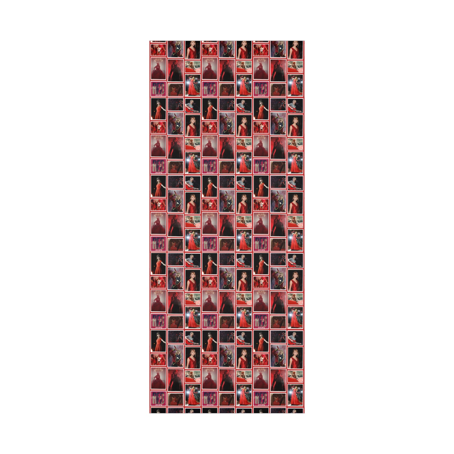 Taylor Swift Red Era Collage Gift Wrap Paper