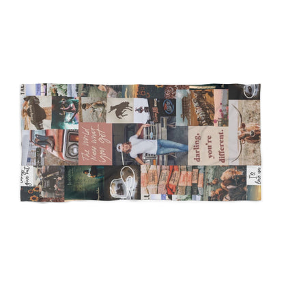 Morgan Wallen Darling You're Different Collage Beach Towel