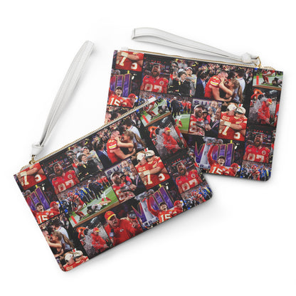 Kansas City Chiefs Superbowl LVIII Championship Victory Collage Clutch Bag