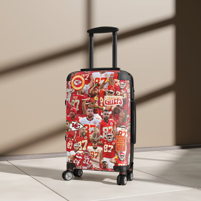 Travis Kelce Chiefs Red Collage Suitcase