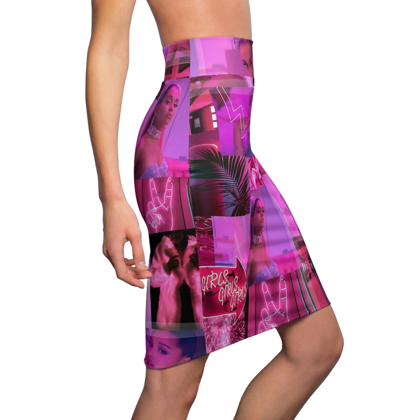 Ariana Grande 7 Rings Collage Women's Pencil Skirt