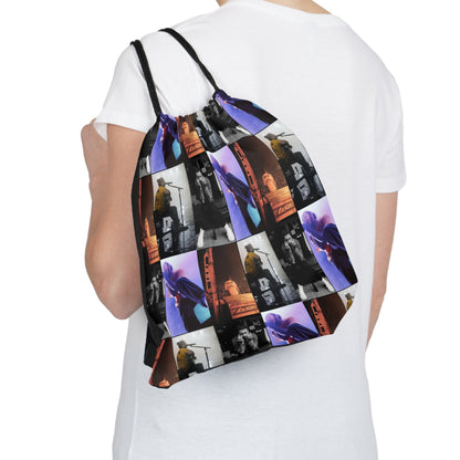 Post Malone On Tour Collage Outdoor Drawstring Bag