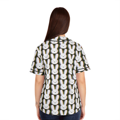 Bad Bunny Logo Pattern Women's Baseball Jersey