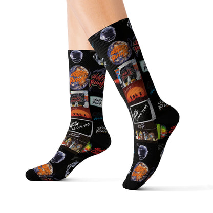 Daft Punk Album Cover Art Collage Tube Socks