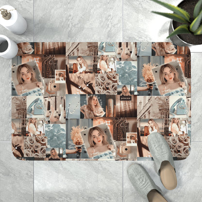 Sabrina Carpenter Peachy Princess Collage Memory Foam Bath Mat