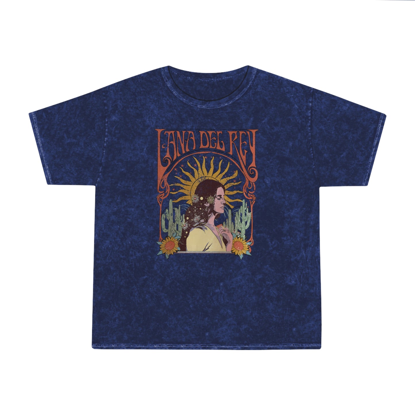 Lana Del Rey Vintage Artwork Unisex Mineral Wash Vintage Tee Shirt