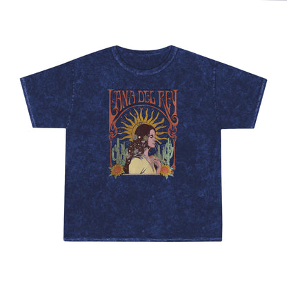 Lana Del Rey Vintage Artwork Unisex Mineral Wash Vintage Tee Shirt