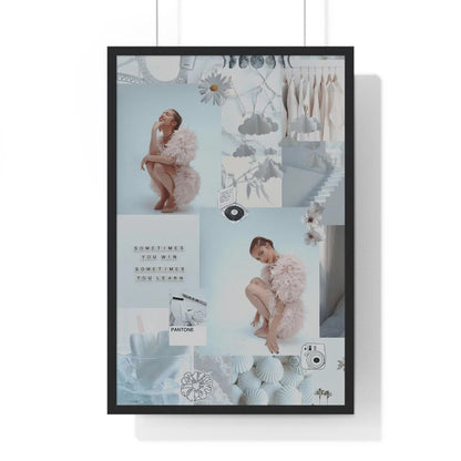 Olivia Rodrigo White Aesthetic Collage Framed Print