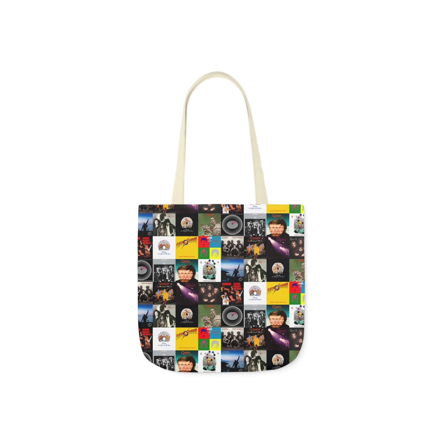 Queen Album Cover Collage Polyester Canvas Tote Bag