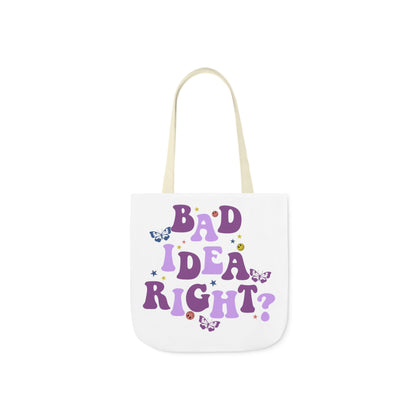 Olivia Rodrigo Bad Idea Right? Polyester Canvas Tote Bag