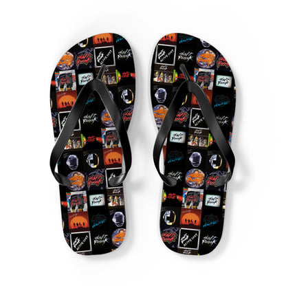 Daft Punk Album Cover Art Collage Flip Flops