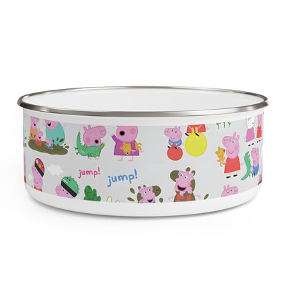 Peppa Pig Oink Oink Collage Enamel Bowl