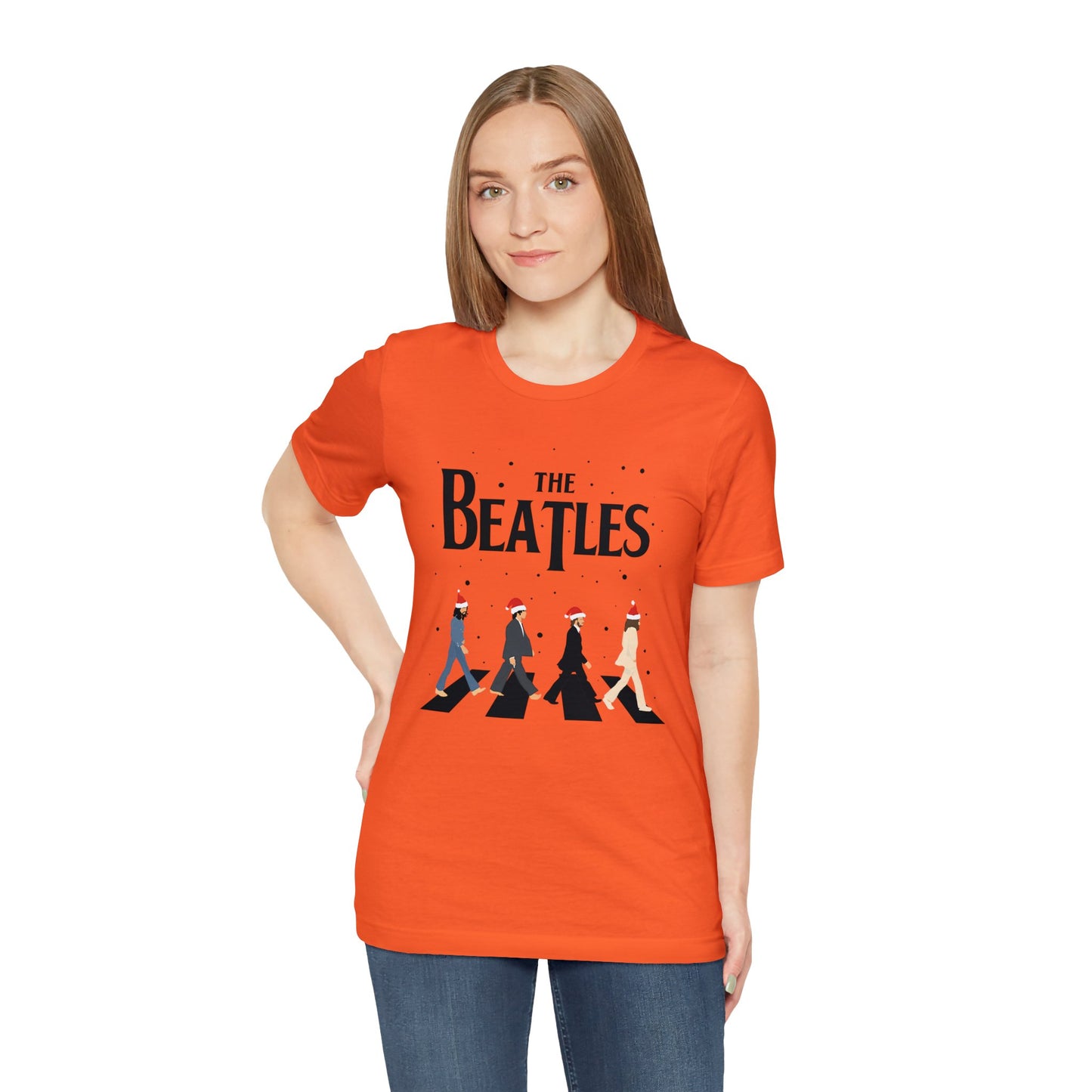 The Beatles Abbey Road Santas Unisex Jersey Short Sleeve Tee Shirt