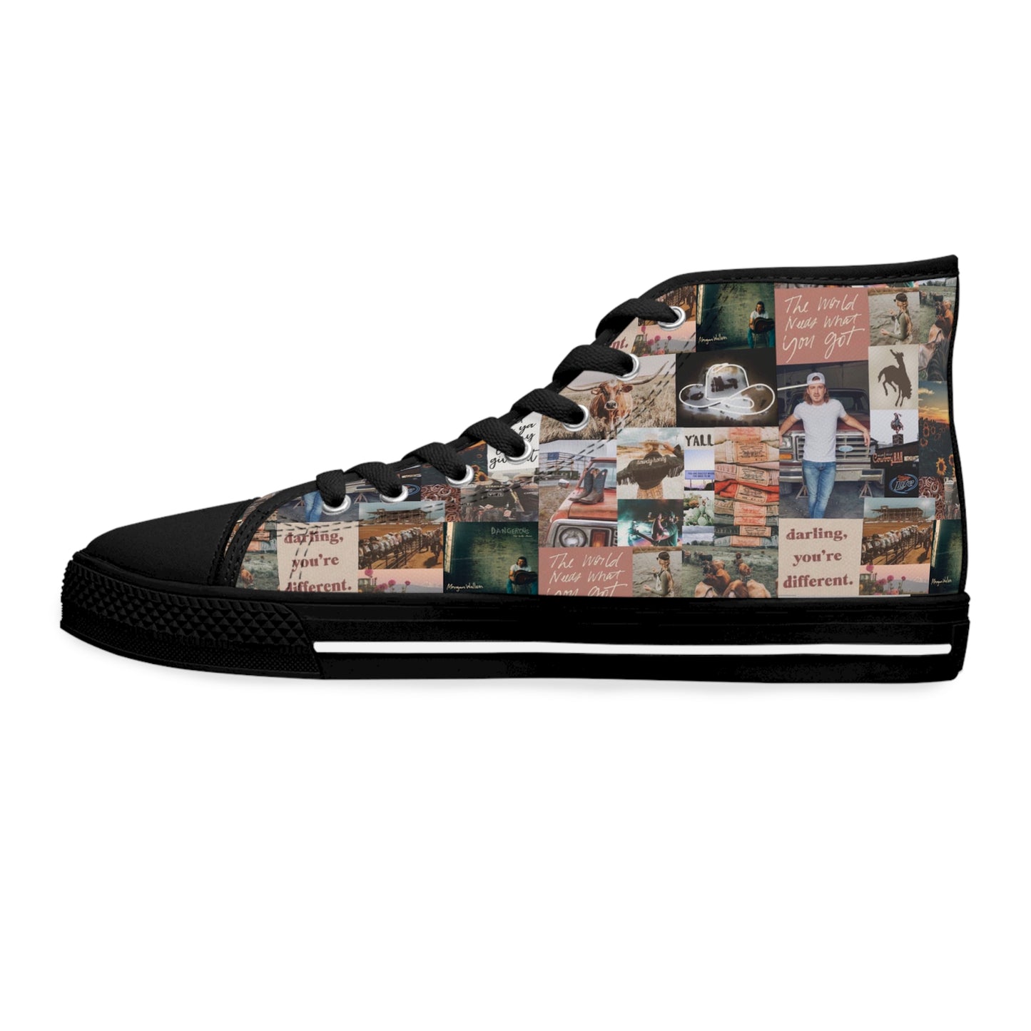 Morgan Wallen Darling You're Different Collage Women's High Top Sneakers