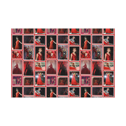 Taylor Swift Red Era Collage Gift Wrap Paper