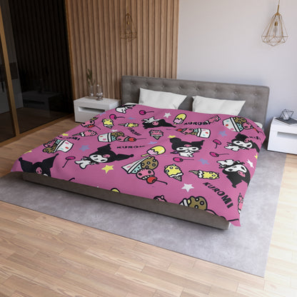 Kuromi Ice Cream Sundae Pattern Microfiber Duvet Cover