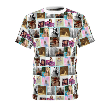 Taylor Swift Album Art Collage Pattern Unisex Tee Shirt