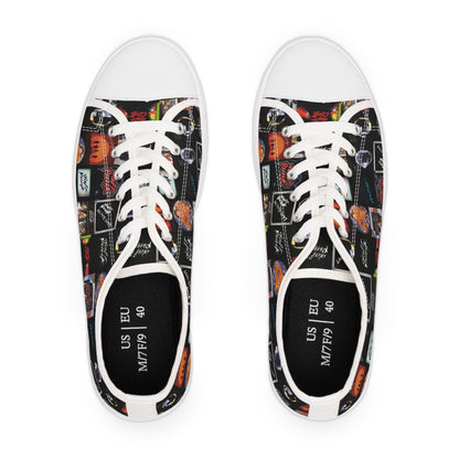 Daft Punk Album Cover Art Collage Women's Low Top Sneakers