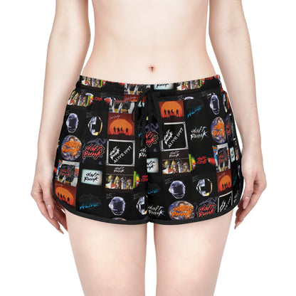 Daft Punk Album Cover Art Collage Women's Relaxed Shorts