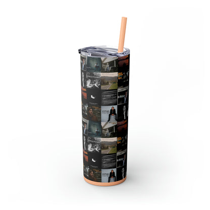 Morgan Wallen Album Cover Collage Skinny Tumbler with Straw