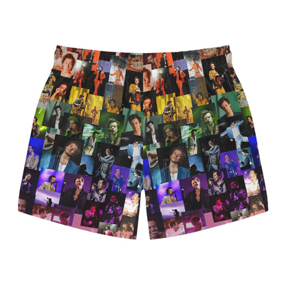 Harry Styles Rainbow Photo Collage Men's Swim Trunks