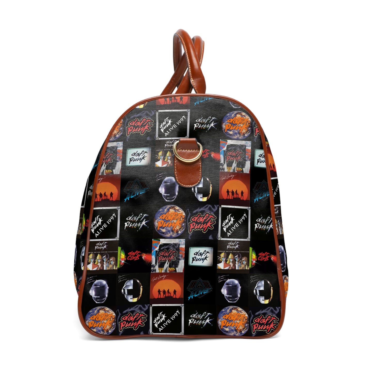 Daft Punk Album Cover Art Collage Waterproof Travel Bag
