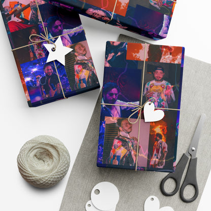 Post Malone Lightning Photo Collage Gift Wrap Paper