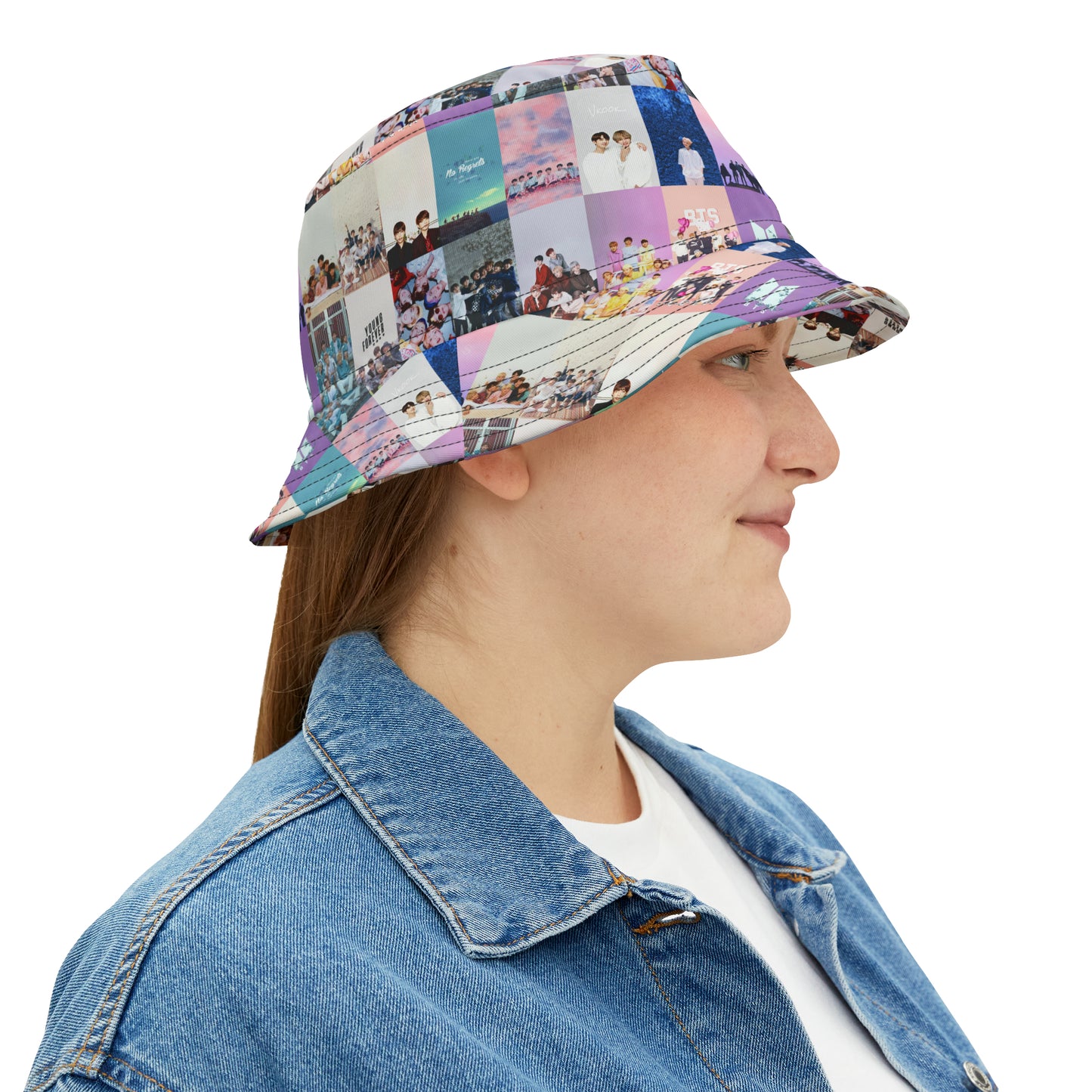 BTS Pastel Aesthetic Collage Bucket Hat