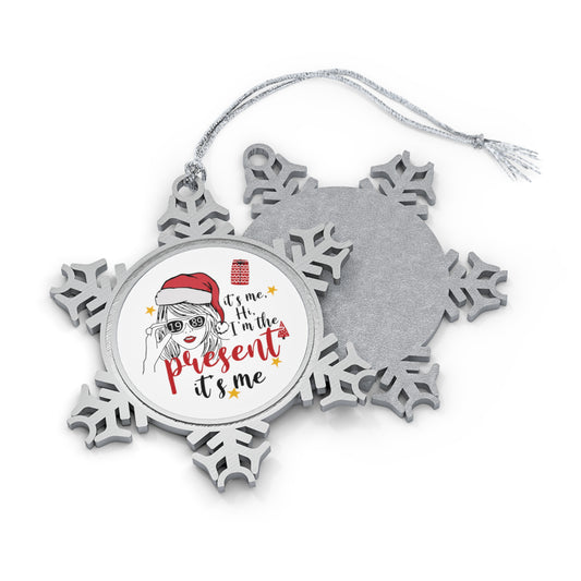 Taylor Swift I'm The Present Pewter Snowflake Ornament