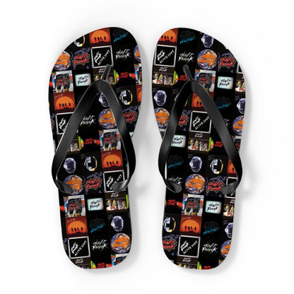 Daft Punk Album Cover Art Collage Flip Flops