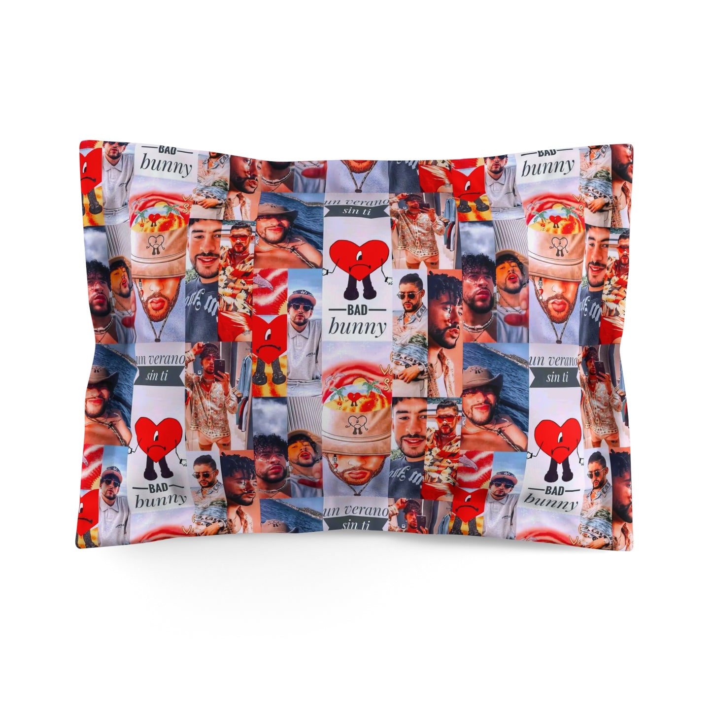 Bad Bunny Un Verano Sin Ti Photo Collage Microfiber Pillow Sham