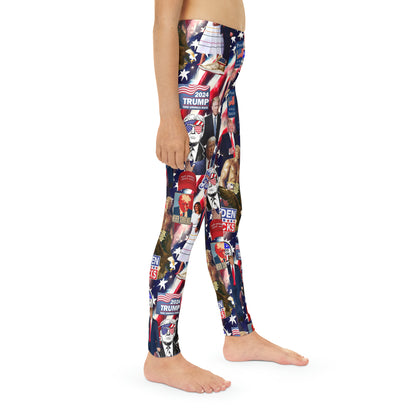 Donald Trump 2024 MAGA Montage Youth Full-Length Leggings