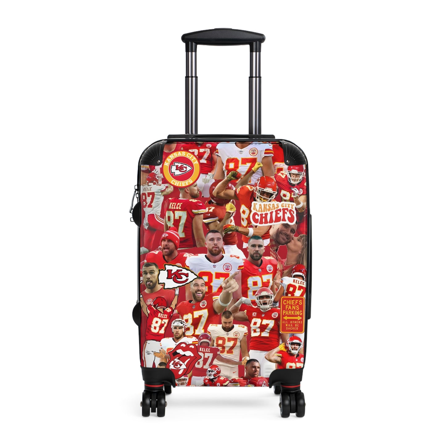 Travis Kelce Chiefs Red Collage Suitcase