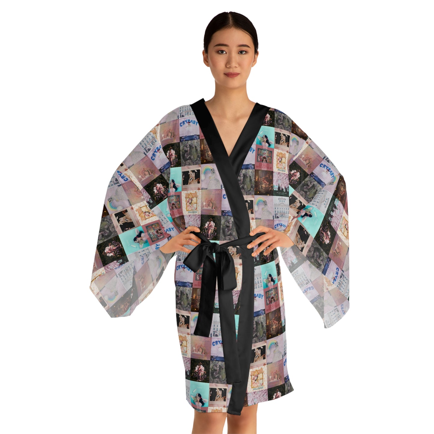 Melanie Martinez Album Art Collage Long Sleeve Kimono Robe