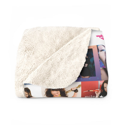 Miley Cyrus Album Cover Collage Sherpa Fleece Blanket