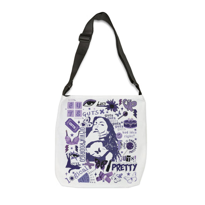 Olivia Rodrigo Guts Tour Collage Adjustable Tote Bag