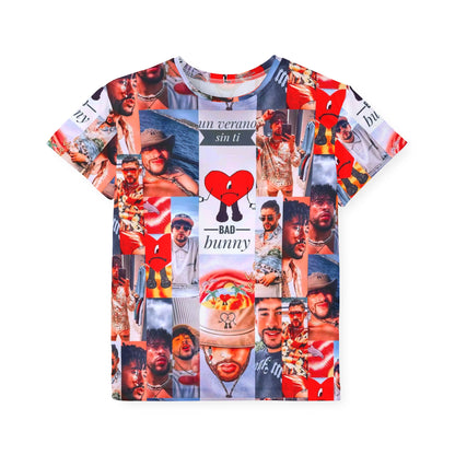 Bad Bunny Un Verano Sin Ti Photo Collage Kids Sports Jersey