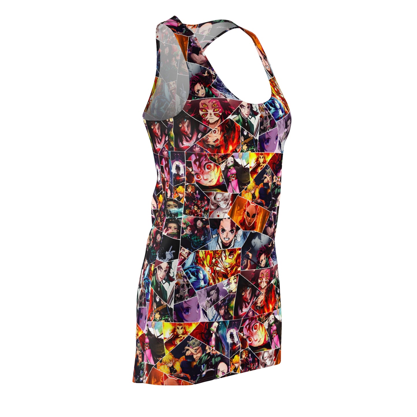 Demon Slayer Reflections Collage Women's Cut & Sew Racerback Dress