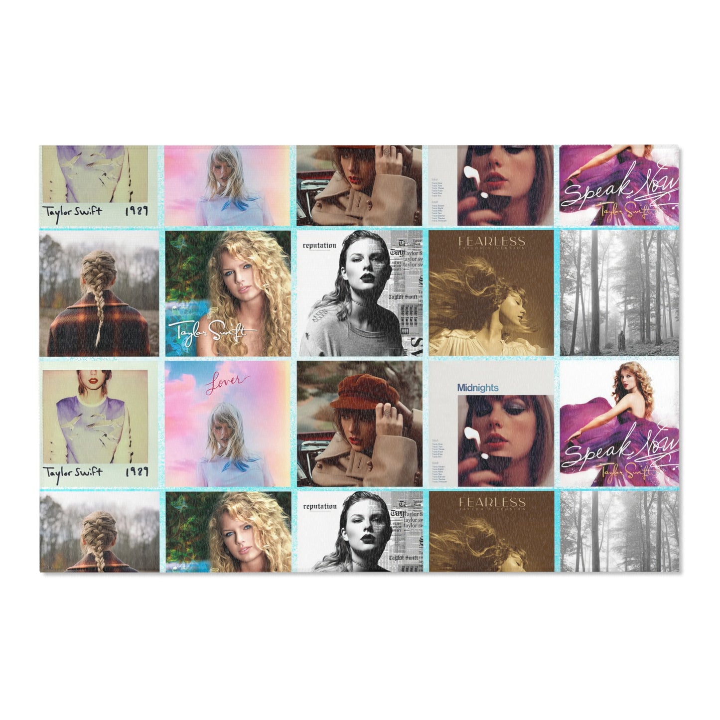 Taylor Swift Album Art Collage Pattern Area Rug