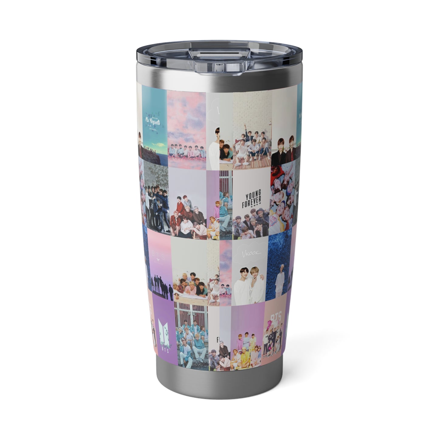 BTS Pastel Aesthetic Collage Vagabond 20oz Tumbler