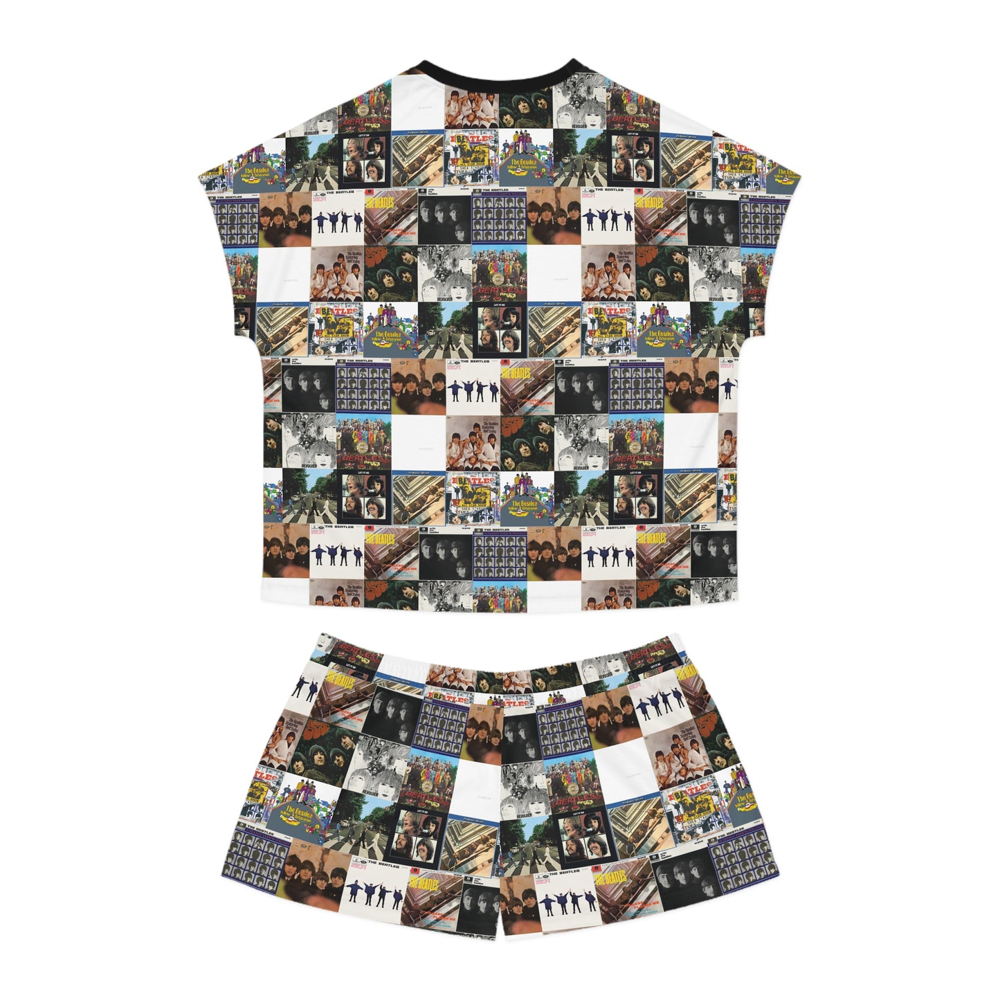 The Beatles Album Cover Collage Women's Short Pajama Set