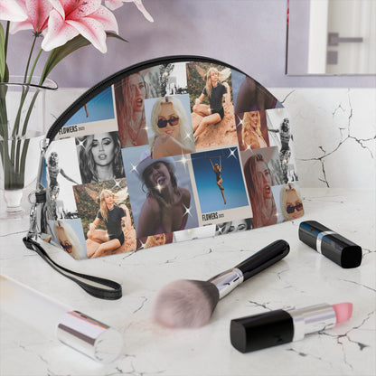 Miley Cyrus Flowers Photo Collage Makeup Bag