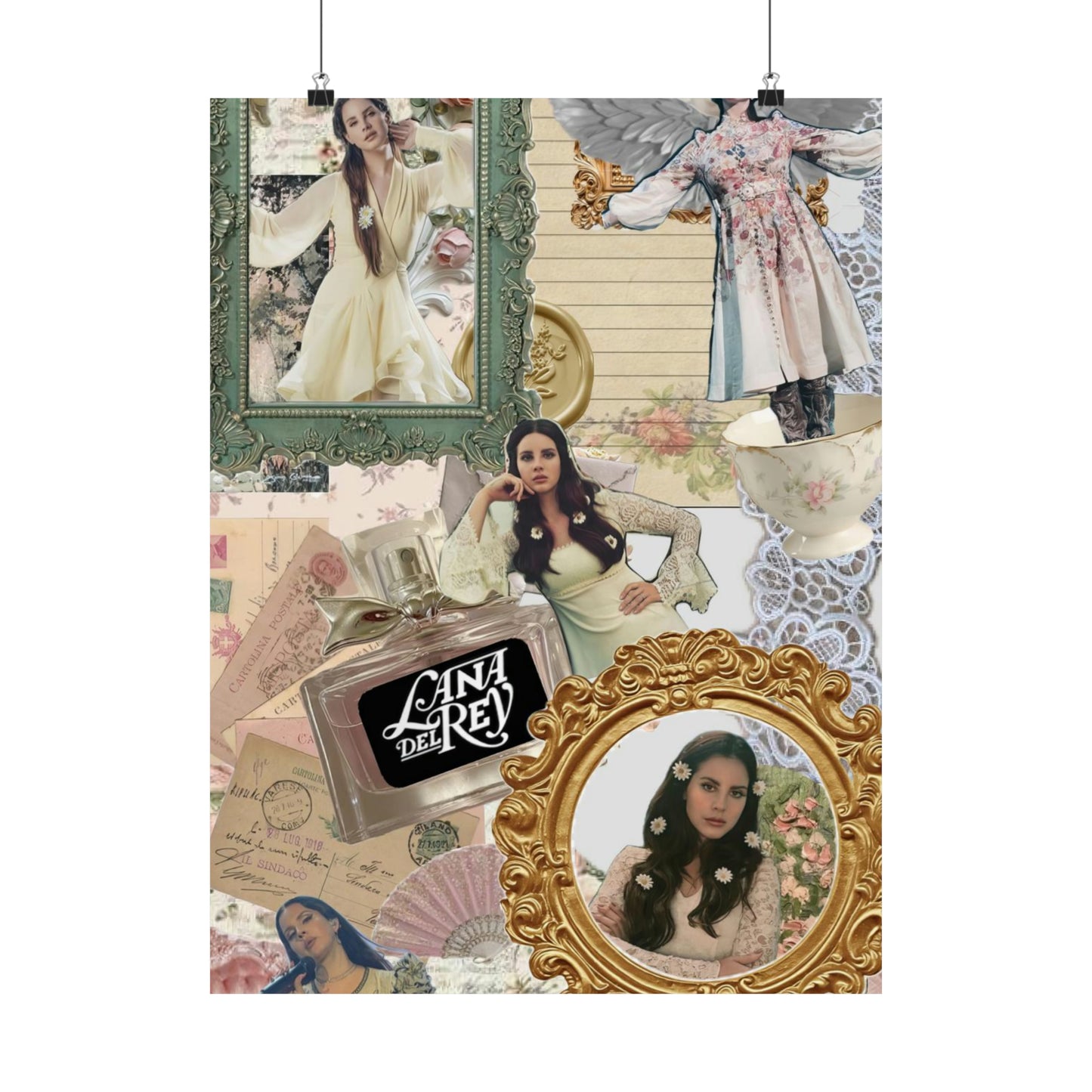 Lana Del Rey Victorian Collage Matte Poster