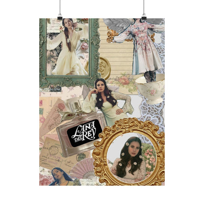 Lana Del Rey Victorian Collage Matte Poster