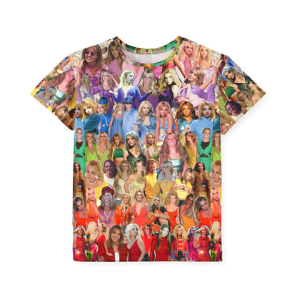 Britney Spears Rainbow Photo Collage Kids Sports Jersey