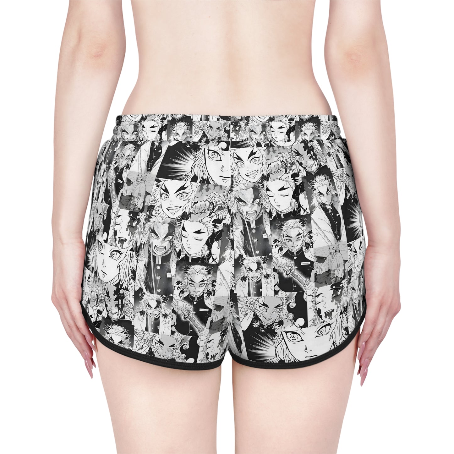 Demon Slayer Kyojuro Rengoku Collage Women's Relaxed Shorts